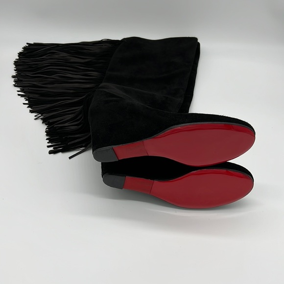 Louboutin Pouliche Suede Fringe boots - Picture 8 of 9